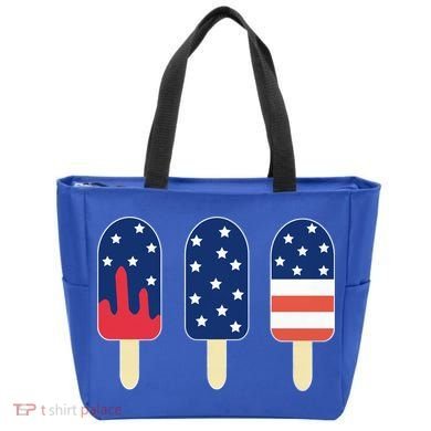 4th of July Popsicle Red White Blue American Flag Tote Bag