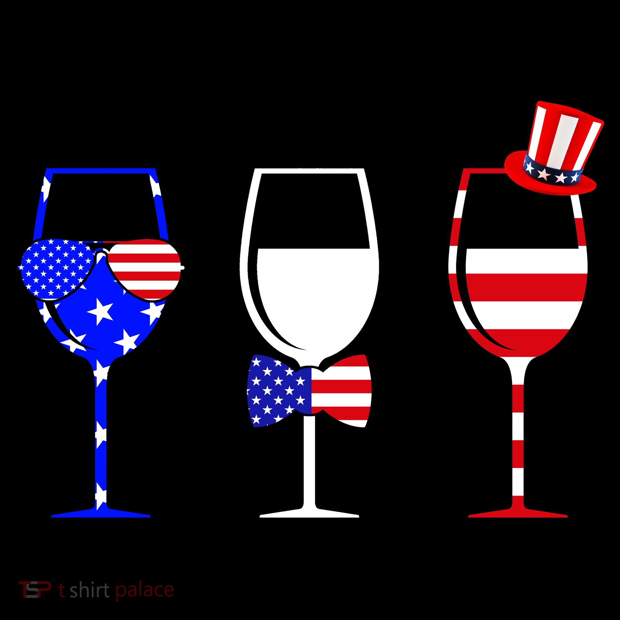 4th Of July Red White Blue Wine USA Glasses Coffee Mug