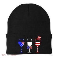 4th Of July Red White Blue Wine USA Glasses Beanie thumb 0
