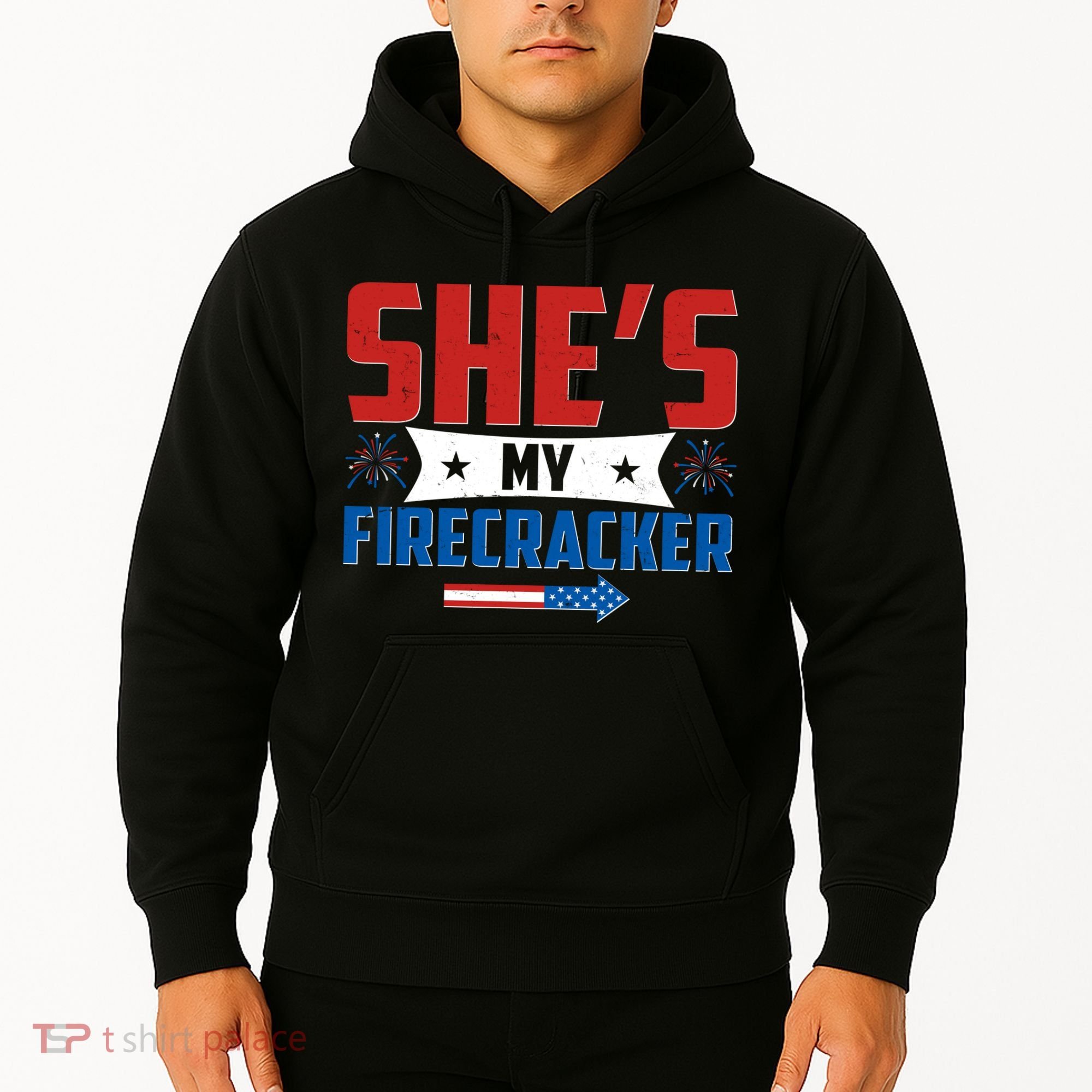 4th of July She's My Firecracker Matching Shirt Hoodie