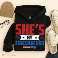 4th of July She's My Firecracker Matching Shirt Hoodie thumb 4