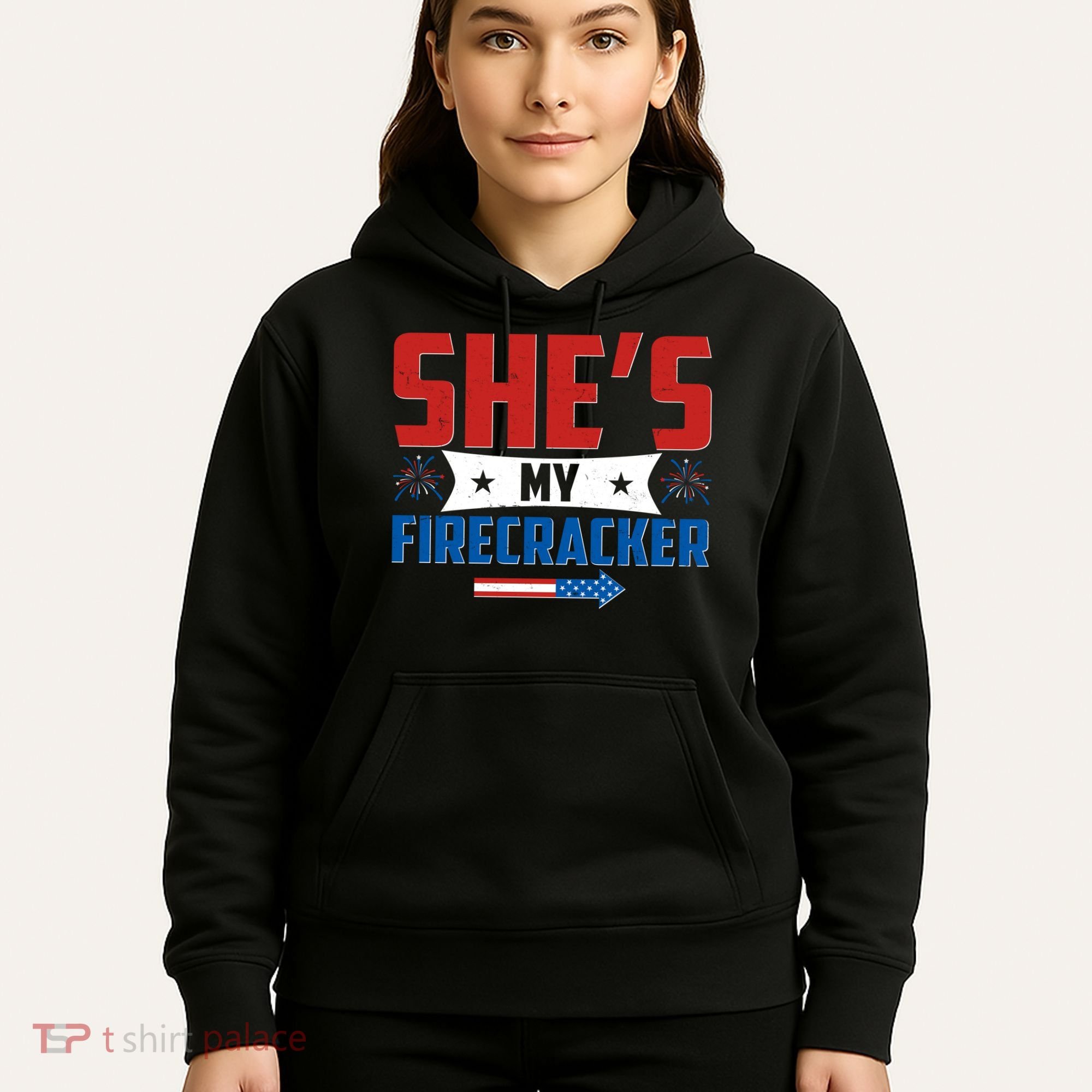 4th of July She's My Firecracker Matching Shirt Hoodie