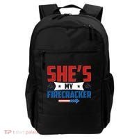 4th of July She's My Firecracker Matching Shirt Backpack thumb 0