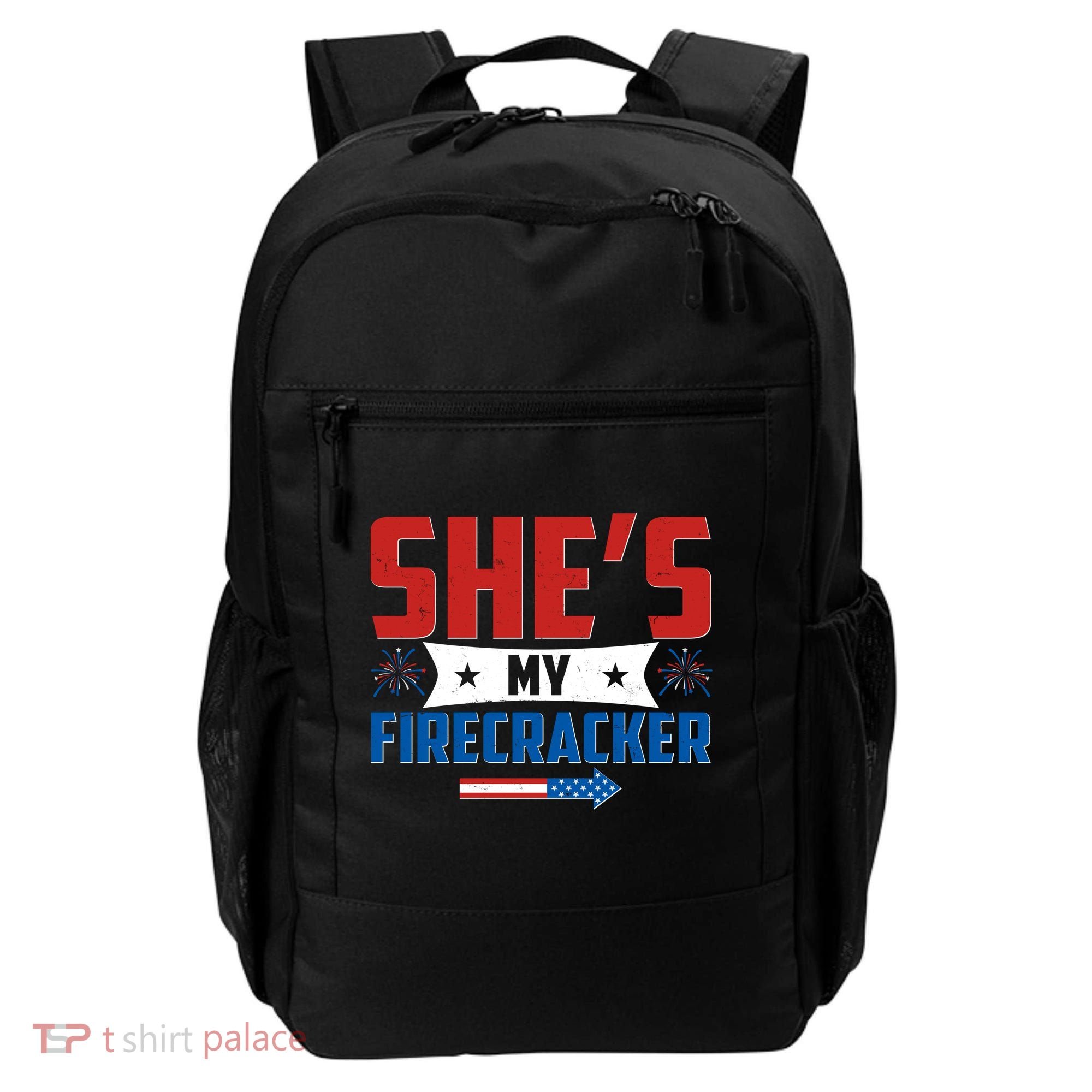 4th of July She's My Firecracker Matching Shirt Backpack