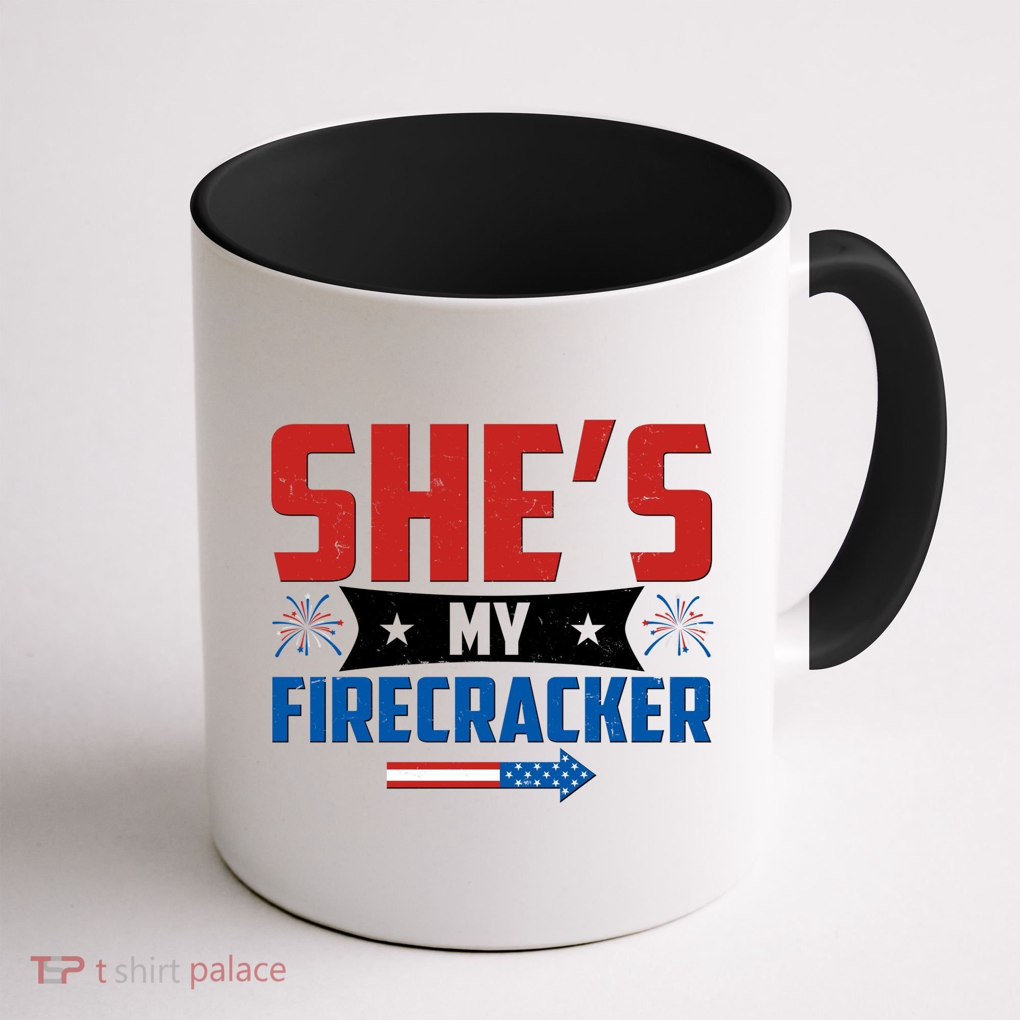 4th of July She's My Firecracker Matching Shirt Coffee Mug