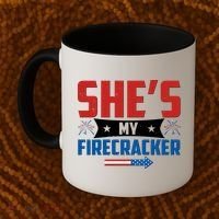 4th of July She's My Firecracker Matching Shirt Coffee Mug thumb 2