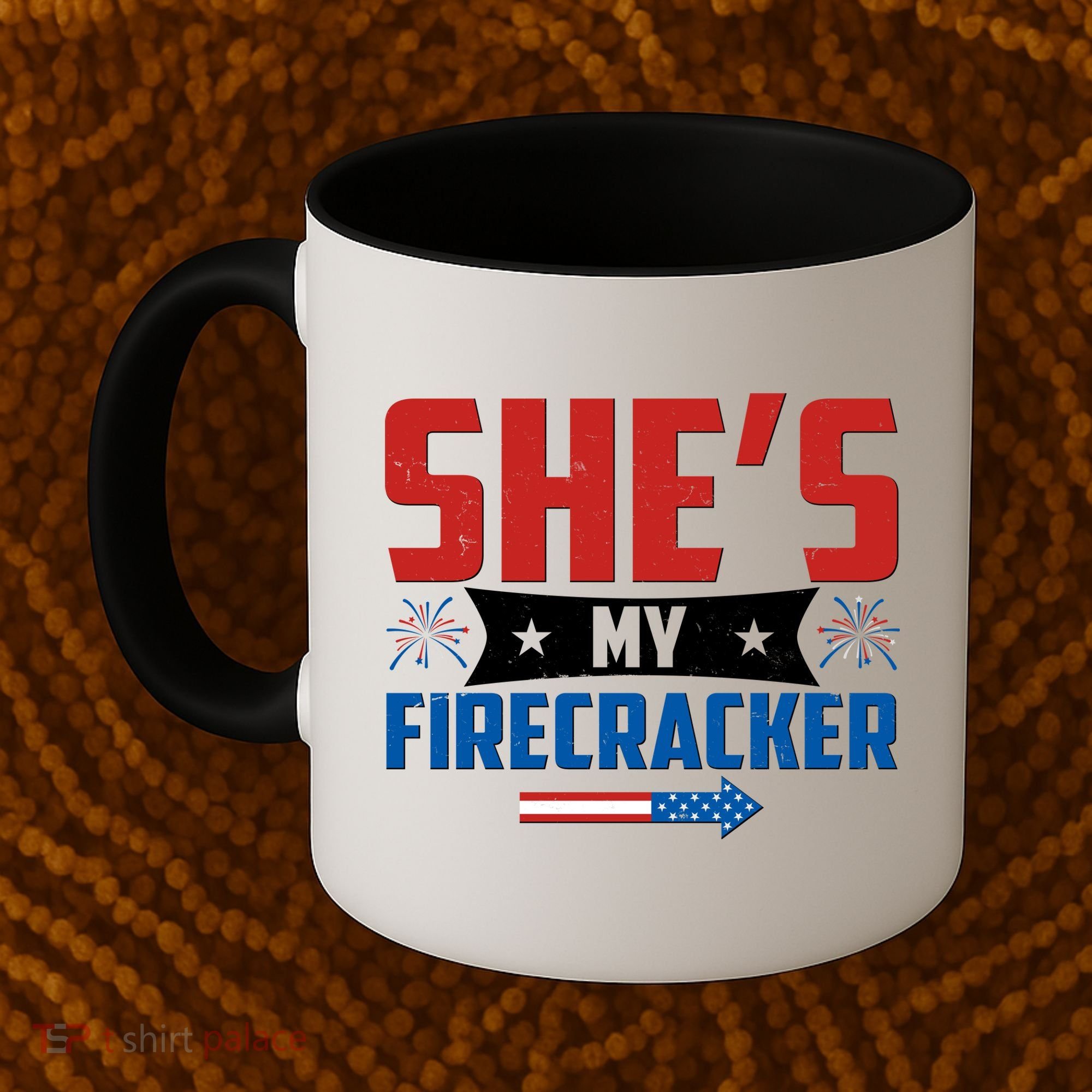 4th of July She's My Firecracker Matching Shirt Coffee Mug