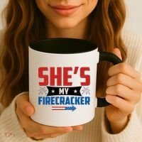 4th of July She's My Firecracker Matching Shirt Coffee Mug thumb 3