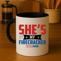 4th of July She's My Firecracker Matching Shirt Coffee Mug thumb 4