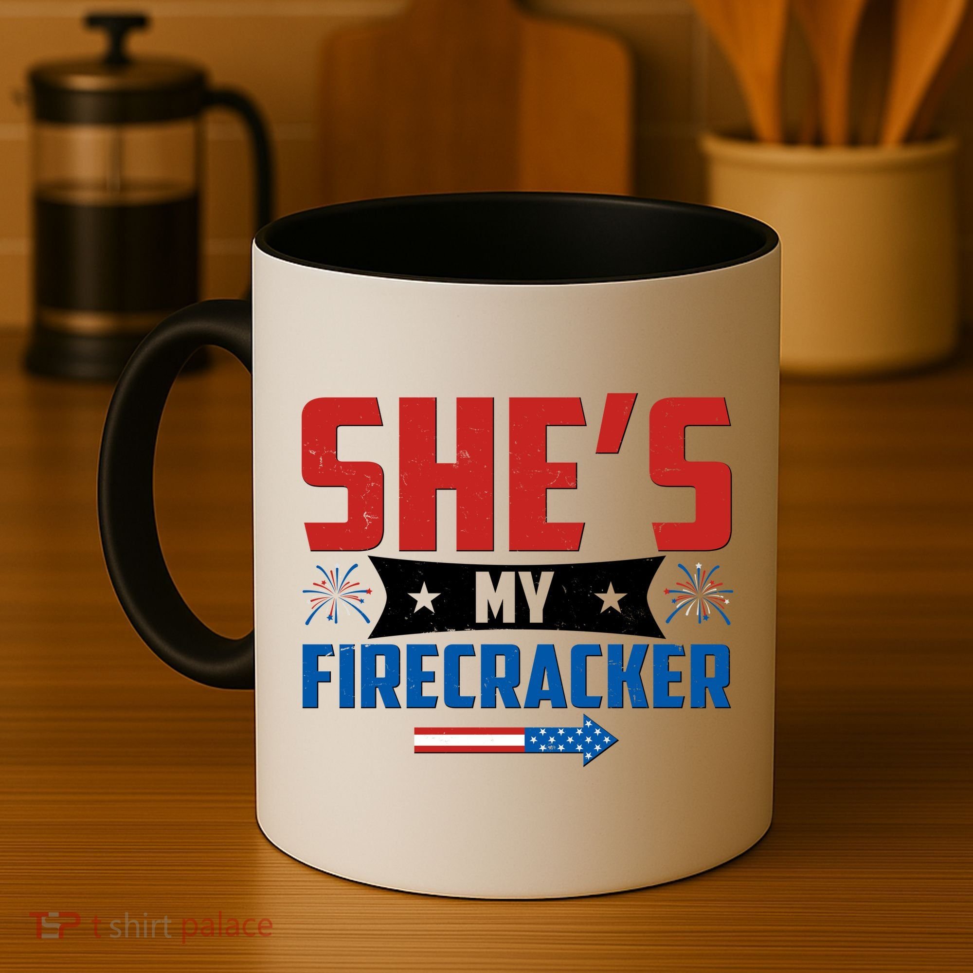 4th of July She's My Firecracker Matching Shirt Coffee Mug