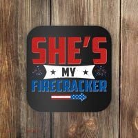 4th of July She's My Firecracker Matching Shirt Coaster thumb 0