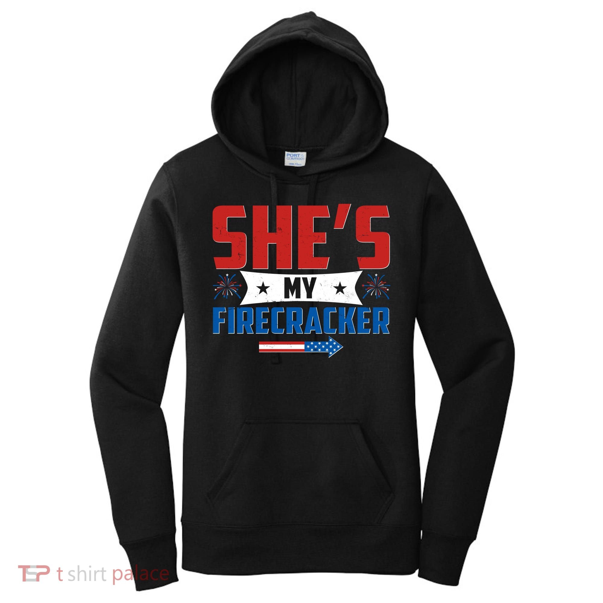 4th of July She's My Firecracker Matching Shirt Women's Hoodie