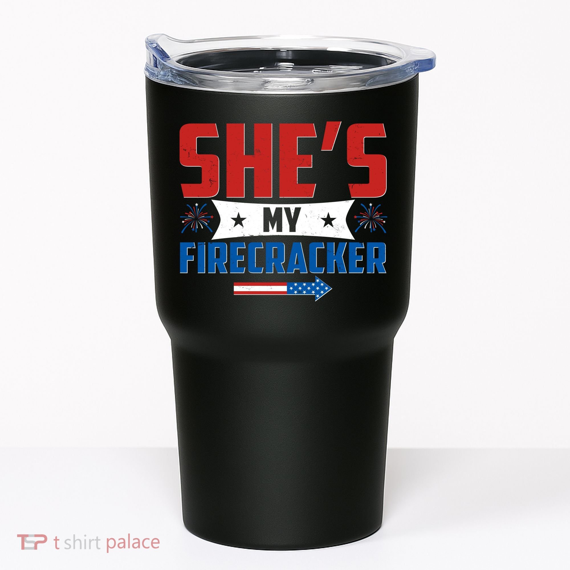 4th of July She's My Firecracker Matching Shirt Tumbler