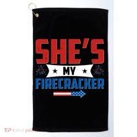 4th of July She's My Firecracker Matching Shirt Golf Towel thumb 0