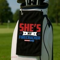 4th of July She's My Firecracker Matching Shirt Golf Towel thumb 2