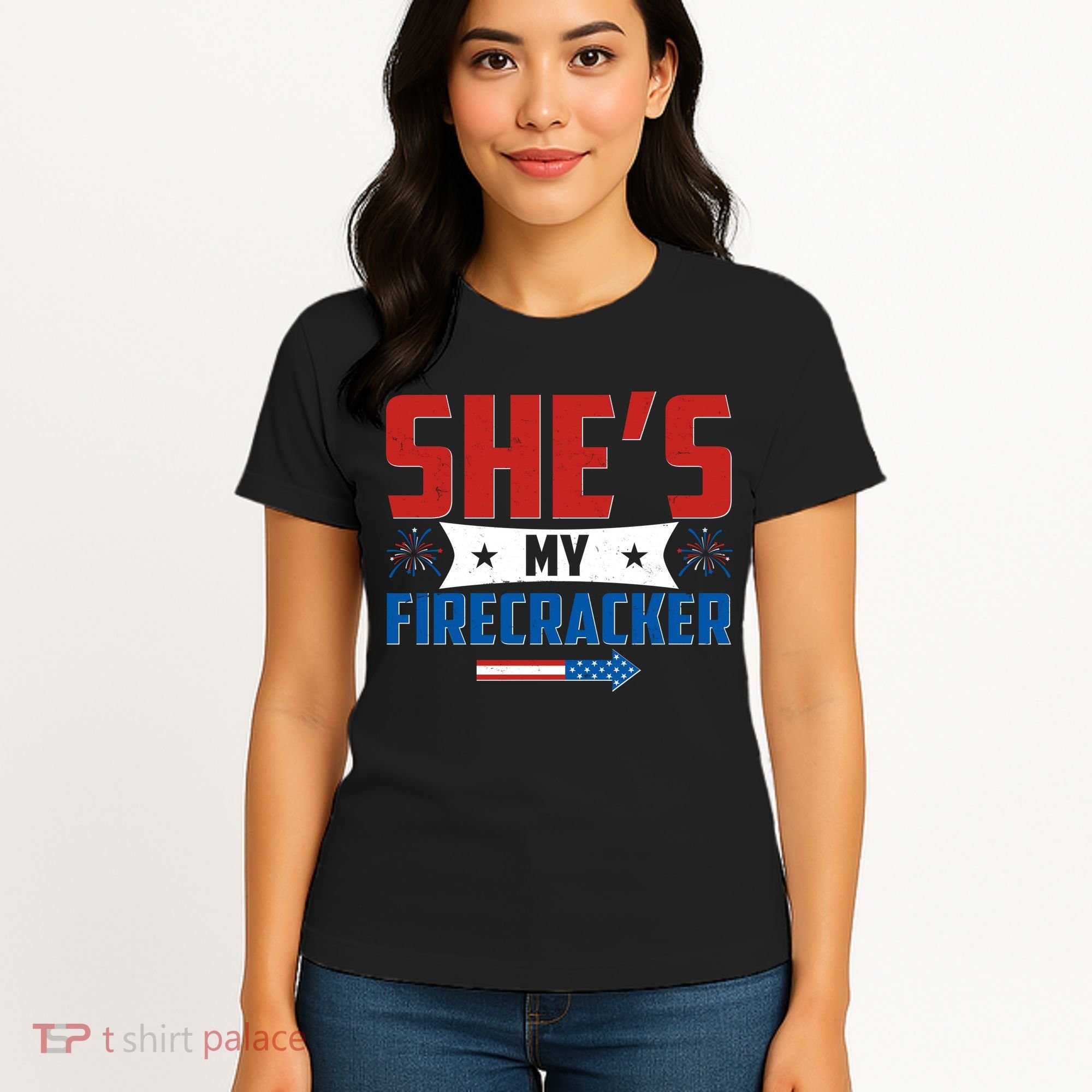 4th of July She's My Firecracker Matching Shirt Women's T-Shirt