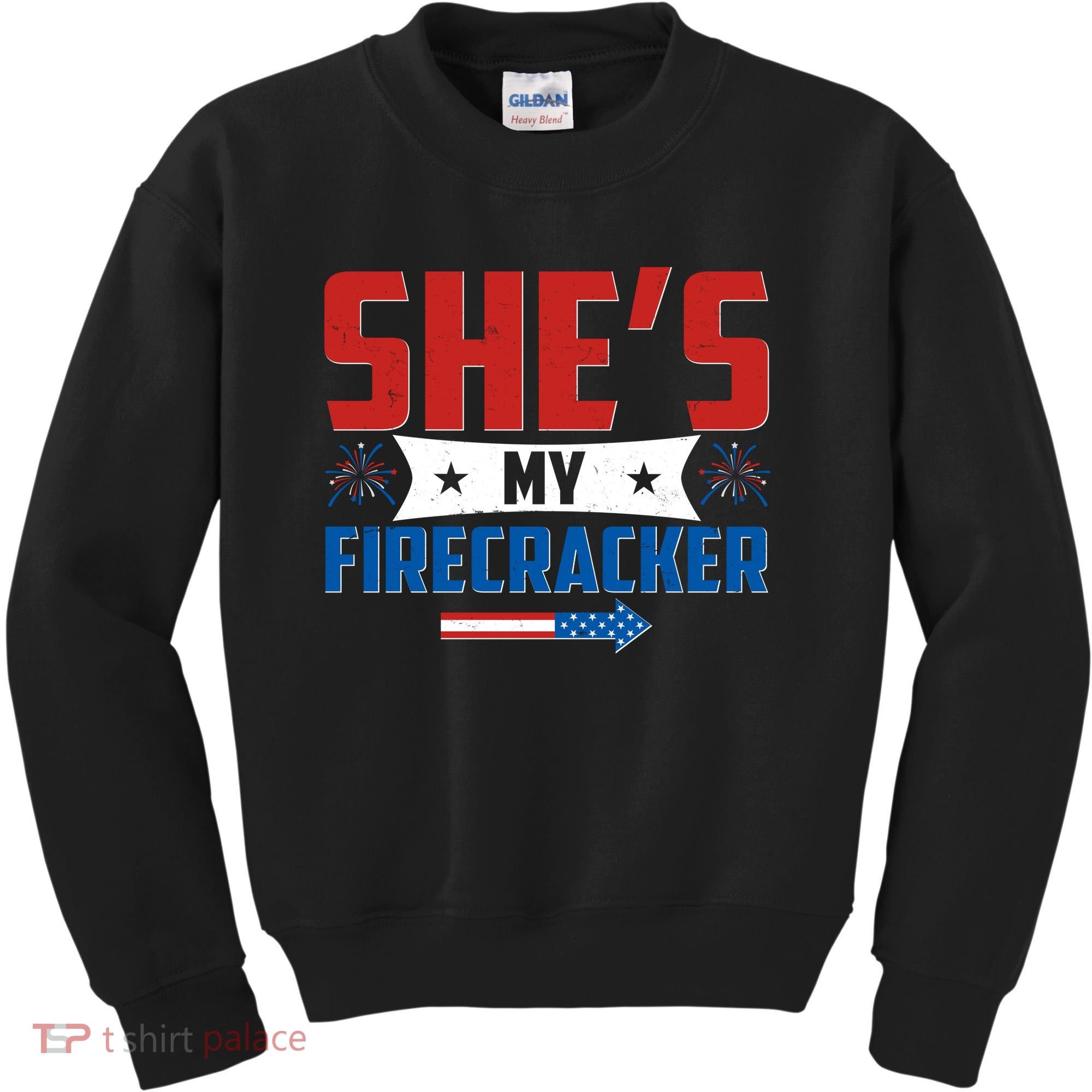 4th of July She's My Firecracker Matching Shirt Kids Sweatshirt