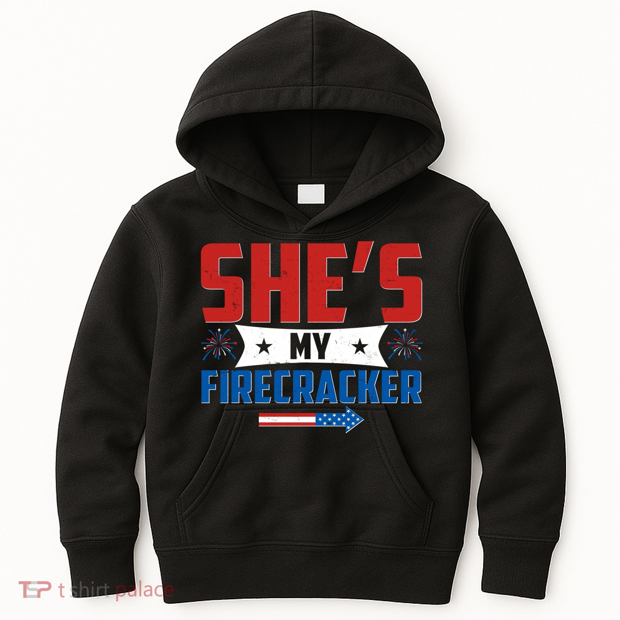 4th of July She's My Firecracker Matching Shirt Kids Hoodie