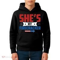4th of July She's My Firecracker Matching Shirt Kids Hoodie thumb 4