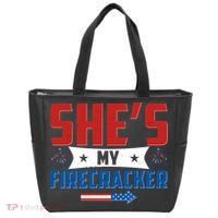 4th of July She's My Firecracker Matching Shirt Tote Bag thumb 0