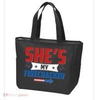 4th of July She's My Firecracker Matching Shirt Tote Bag thumb 3