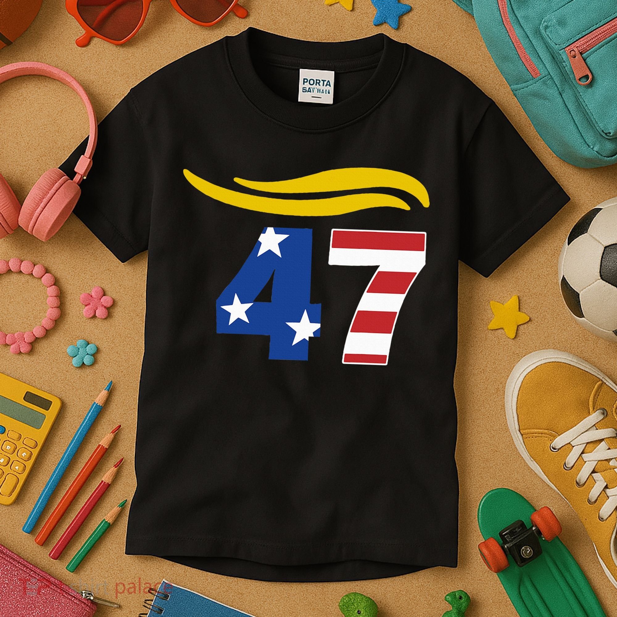 47 Trump Hair Kids T-Shirt
