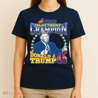 4 Time Indictment Champion Donald Trump 45 T-Shirt thumb 4