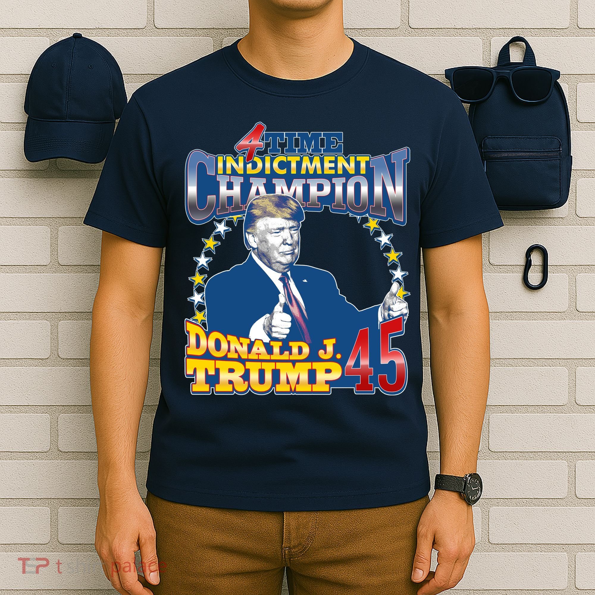 4 Time Indictment Champion Donald Trump 45 T-Shirt