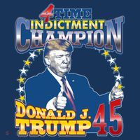 4 Time Indictment Champion Donald Trump 45 Women's Hoodie thumb 2