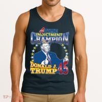 4 Time Indictment Champion Donald Trump 45 Tank Top thumb 3