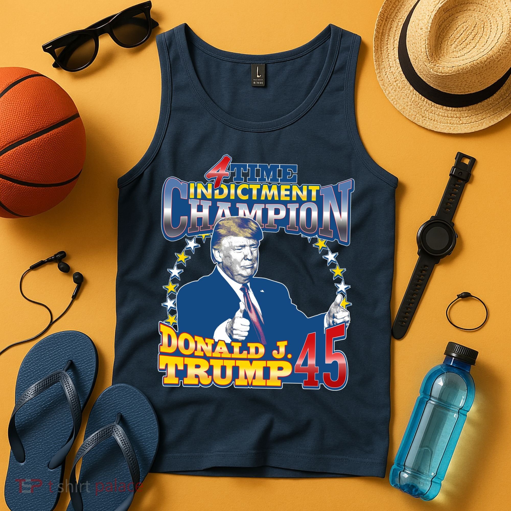 4 Time Indictment Champion Donald Trump 45 Tank Top