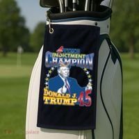 4 Time Indictment Champion Donald Trump 45 Golf Towel thumb 2