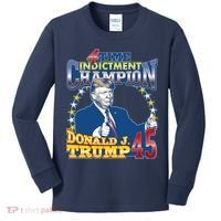 4 Time Indictment Champion Donald Trump 45 Kids Long Sleeve Shirt thumb 0