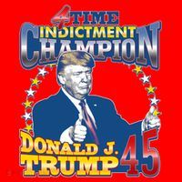 4 Time Indictment Champion Donald Trump 45 Santa Hat thumb 1