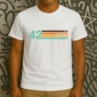 42 The Meaning Of Life Universe Everything Retro T-Shirt thumb 3