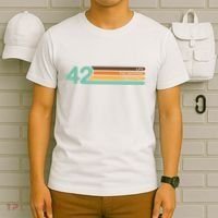 42 The Meaning Of Life Universe Everything Retro T-Shirt thumb 6