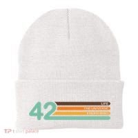 42 The Meaning Of Life Universe Everything Retro Beanie thumb 0