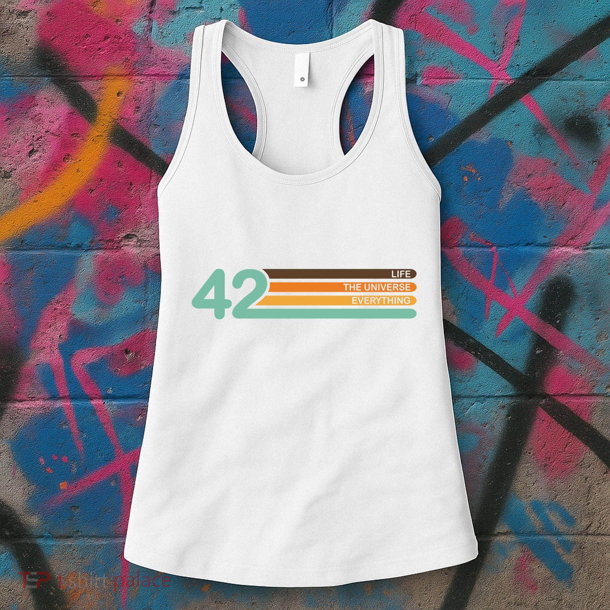 42 The Meaning Of Life Universe Everything Retro Women's Tank Top