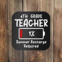 4th-Grade Teacher Summer Recharge Required Last Day School Coaster thumb 0