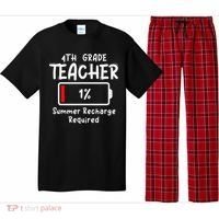 4th-Grade Teacher Summer Recharge Required Last Day School Pajama Set thumb 0