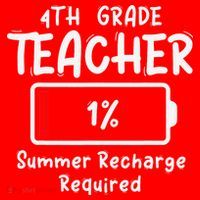 4th-Grade Teacher Summer Recharge Required Last Day School Santa Hat thumb 1