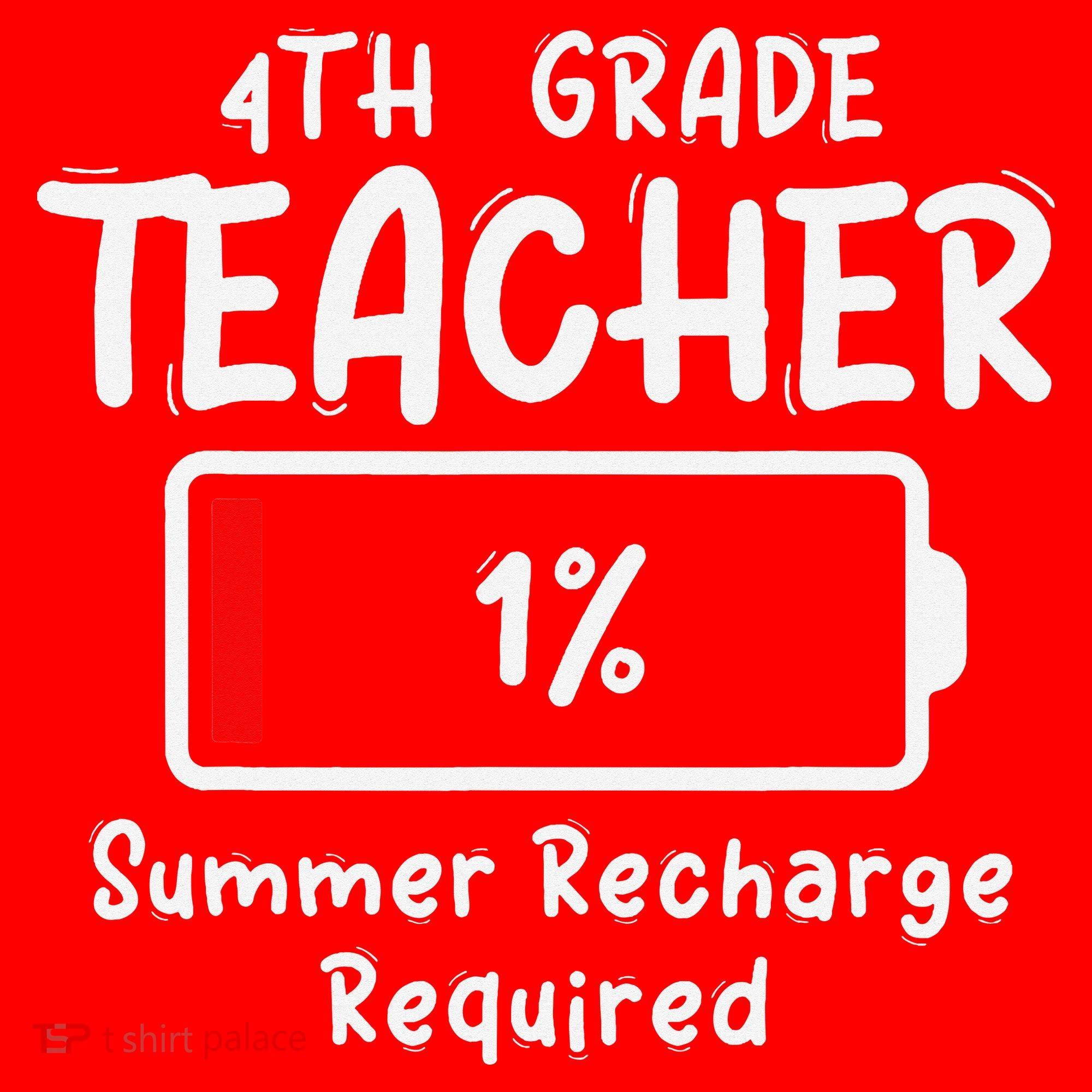 4th-Grade Teacher Summer Recharge Required Last Day School Santa Hat