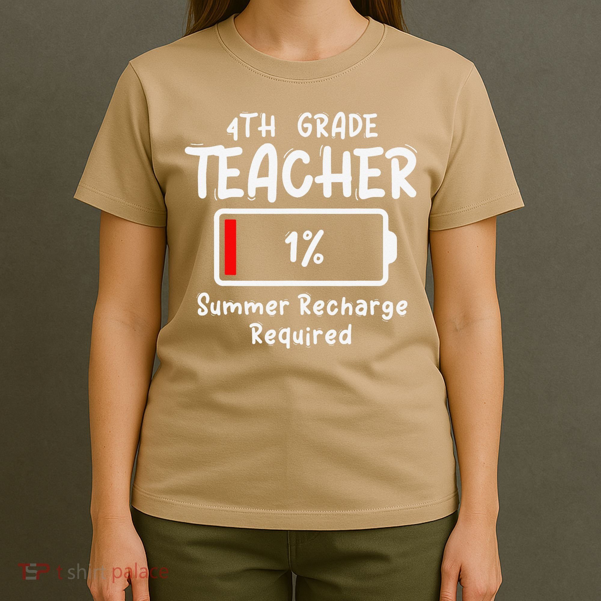 4th-Grade Teacher Summer Recharge Required Last Day School T-Shirt