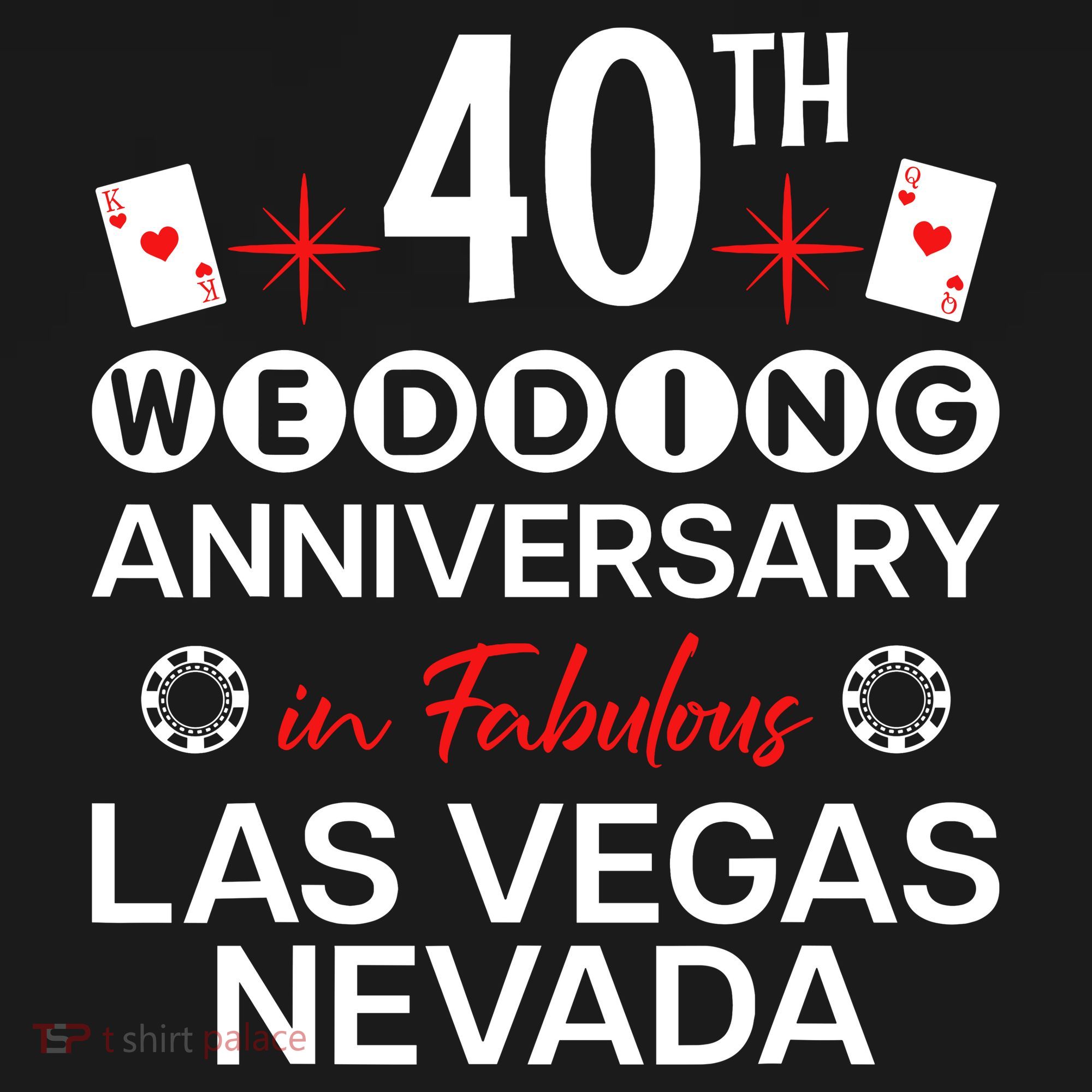 40th Wedding Anniversary In Las Vegas 40 Years Married Long Sleeve Shirt