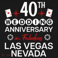 40th Wedding Anniversary In Las Vegas 40 Years Married Sweatshirt thumb 3