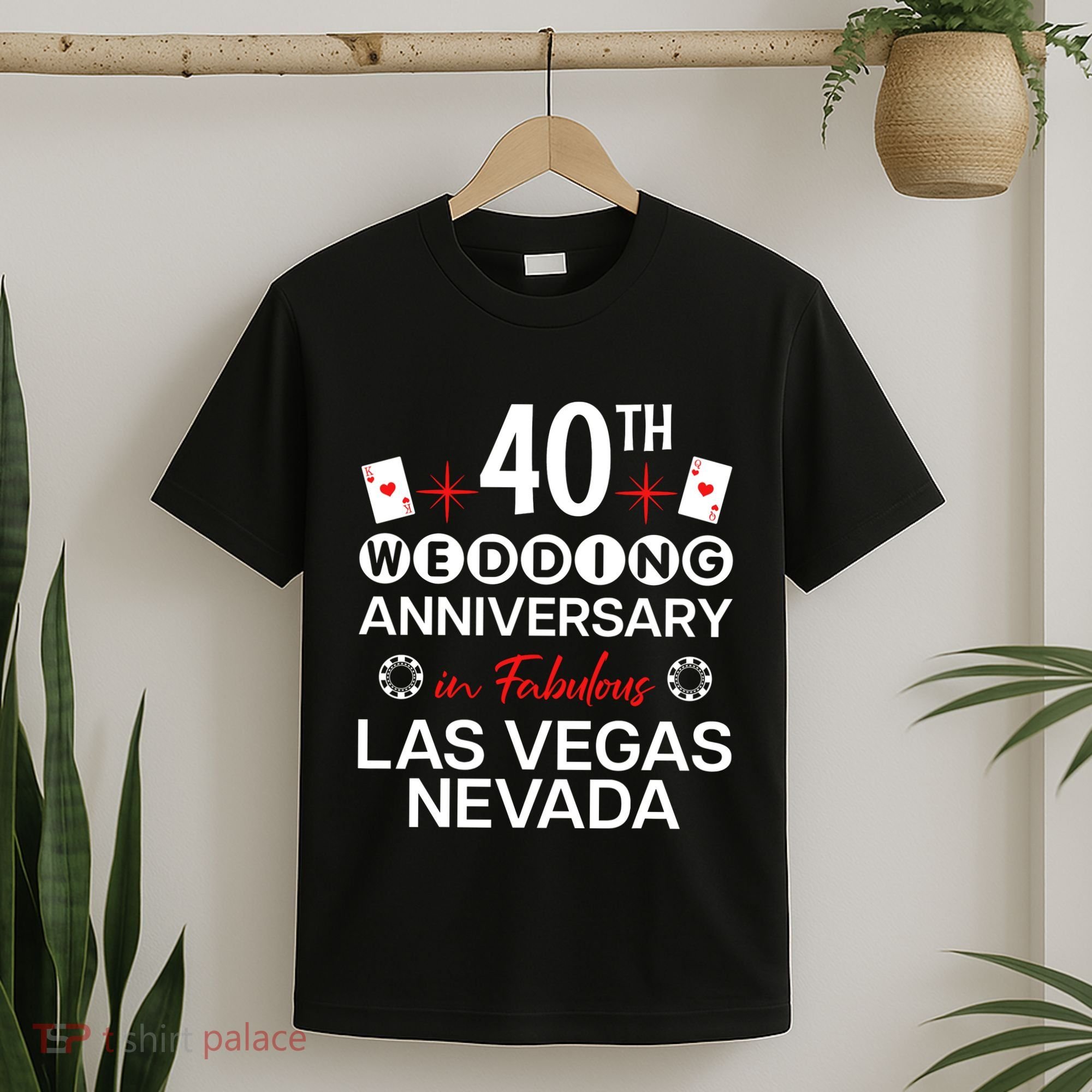 40th Wedding Anniversary In Las Vegas 40 Years Married T-Shirt