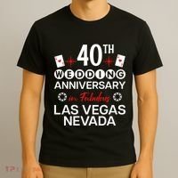 40th Wedding Anniversary In Las Vegas 40 Years Married T-Shirt thumb 3