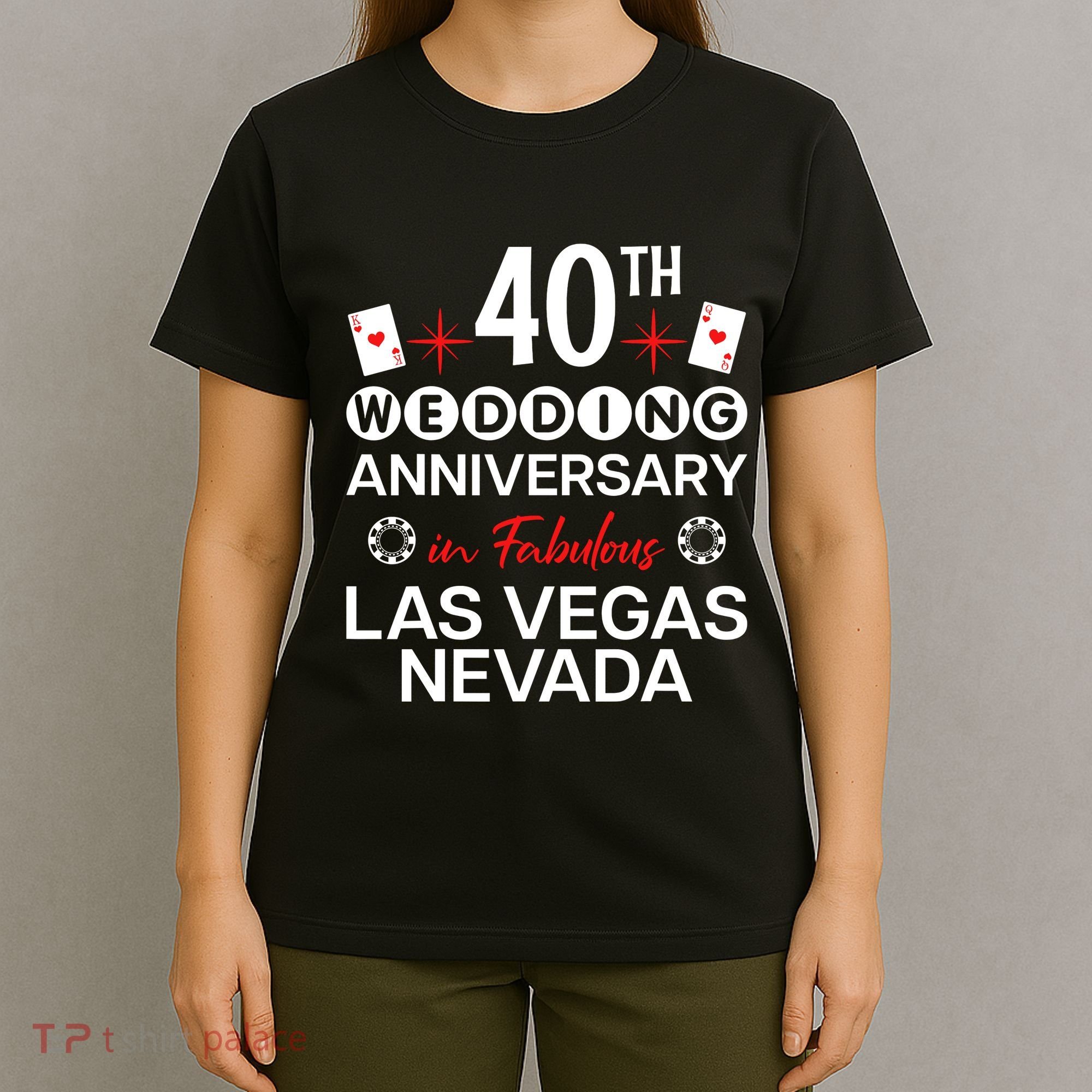 40th Wedding Anniversary In Las Vegas 40 Years Married T-Shirt