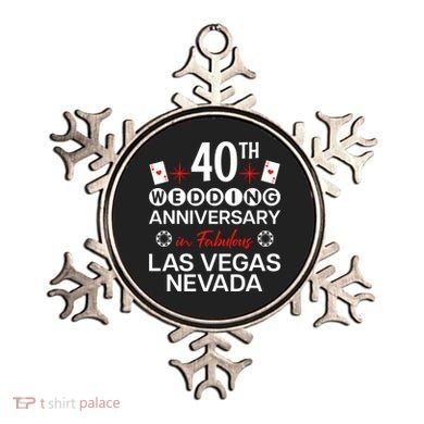40th Wedding Anniversary In Las Vegas 40 Years Married Ornament