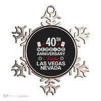 40th Wedding Anniversary In Las Vegas 40 Years Married Ornament thumb 0